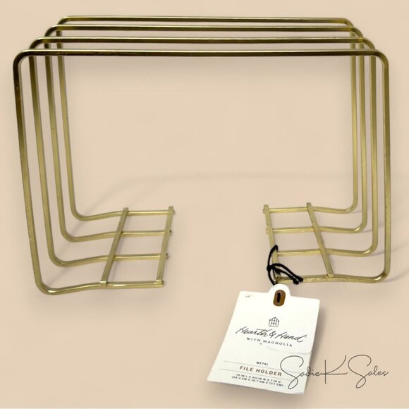 Metal File Holder Gold – Hearth & Hand Magnolia -  Target 2017 NWT - Picture 4 of 6